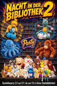 Kuscheltierparty 2.0: Kuscheltiere übernachten in der Stadtteilbibliothek Falkenhagener Feld